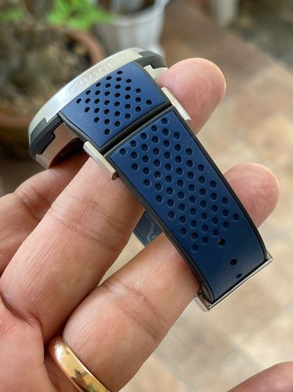 GUCCI Sports Digital Silver Blue 114 Series Men’s Watch YA114105 รูปที่ 11