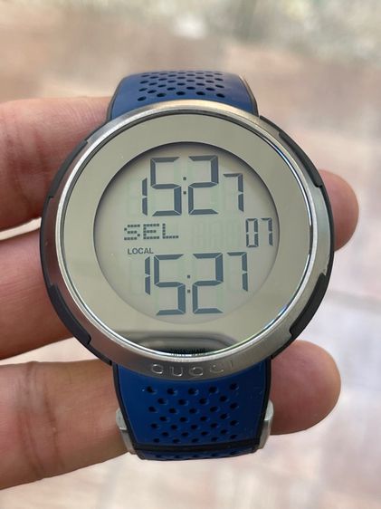 GUCCI Sports Digital Silver Blue 114 Series Men’s Watch YA114105 รูปที่ 9