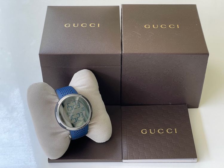 GUCCI Sports Digital Silver Blue 114 Series Men’s Watch YA114105 รูปที่ 2