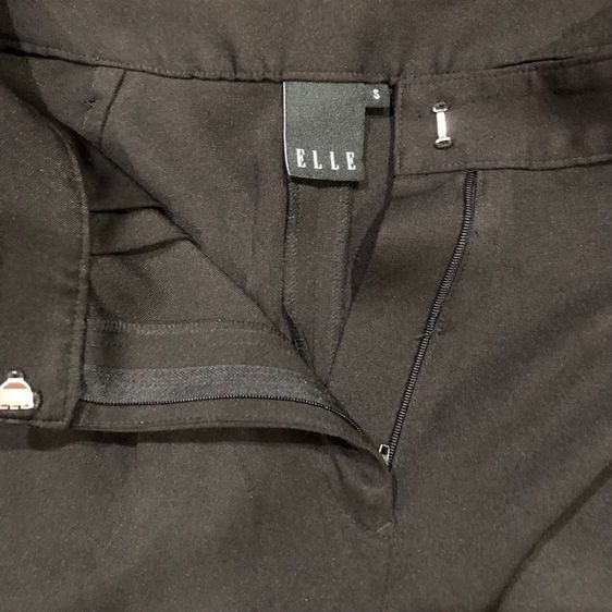 Used กางเกงผ้ายี่ห้อ ELLE (ของแท้) ป้ายไซส์ S ทรงขาบอลลูน สีดำ รูปที่ 3