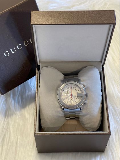 Gucci G-Chrono 101M Chronoscope 44m Mens Watch Stainless Steel White Dial รูปที่ 2