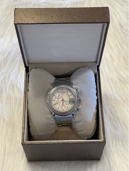 Gucci G-Chrono 101M Chronoscope 44m Mens Watch Stainless Steel White Dial รูปที่ 3