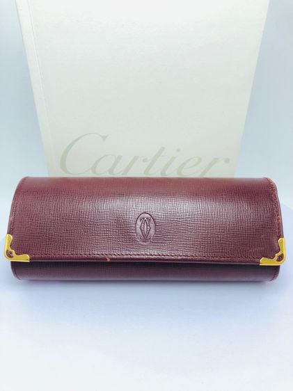 หนังแท้ ไม่ระบุ แดง Cartier กระเป๋าแว่นตา(670304)