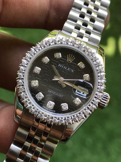 ROLEX OYSTER PERPETUAL DATEJUST Com Black Dial (Lady)  รูปที่ 8