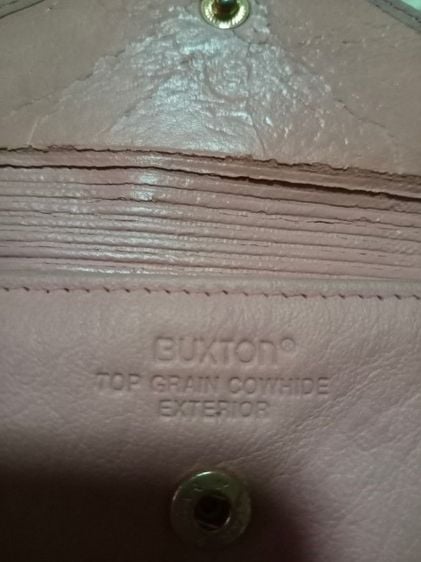 กระเป๋าสตางค์หนังแท้สีชมพู buxon รูปที่ 2