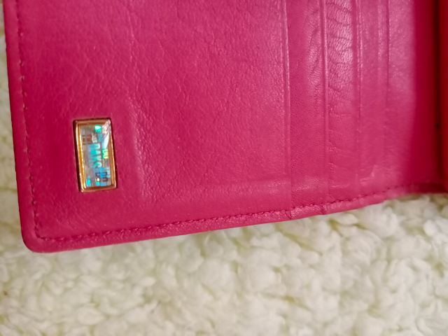 กระเป๋าสตางค์หนังแท้สีชมพู daks รูปที่ 2