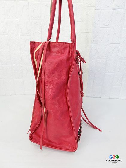 กระเป๋าทรงถือคลาสสิกสปอตสีชมพูบานเย็น รูปที่ 3