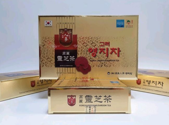 ชาเห็ดหลินจือ จากเกาหลี1กล่องมี100ซอง บำรุงสุขภาพกันจร้า สนใจทักข้อความเบอร์0910577120หรือไลinlove1979 รูปที่ 1