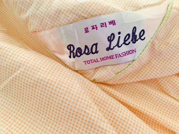 ผ้าปูที่นอนรัดมุม (แบบหนา) ขนาด 4.5-5ฟุต สีส้มลายจุดขลิบเขียว ยี่ห้อ Rosa Liebe (สภาพใหม่) มือสองสภาพดี สินค้าญี่ปุ่น-เกาหลีแท้ รูปที่ 6
