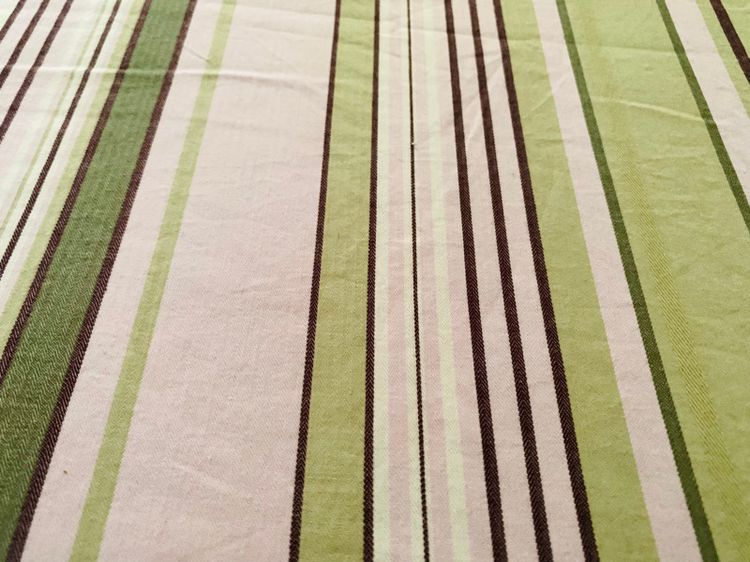ผ้าปูที่นอนรัดมุม (แบบบาง) ขนาด 5ฟุต สีเขียวน้ำตาลลายทาง มือสองสภาพดี สินค้าญี่ปุ่น-เกาหลีแท้ รูปที่ 5
