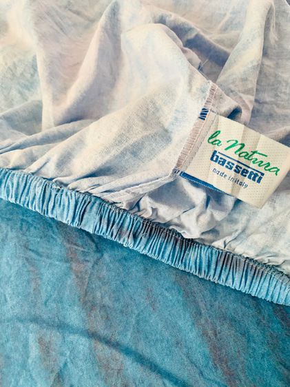 ผ้าปูที่นอนรัดมุม (แบบบาง) ขนาด 5ฟุต สีฟ้าลายหมีขั้วโลกเหนือ ยี่ห้อ Bassetti (Made in Italy) (สภาพใหม่) มือสองสภาพดี สินค้าญี่ปุ่น-เกาหลีแท้ รูปที่ 6