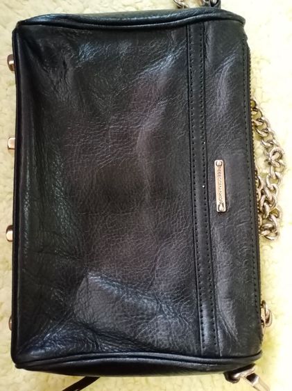 กระเป๋าสะพายข้างหนังแท้สีดำ rebecca minkoff รูปที่ 7