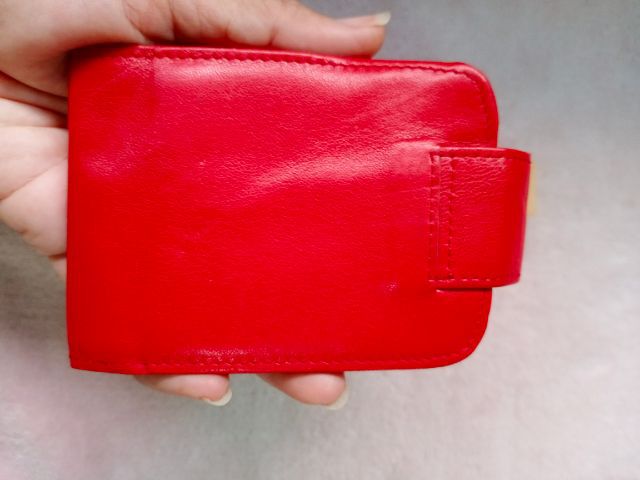 กระเป๋าหนังแท้สีแดง Giovanni valentino รูปที่ 3