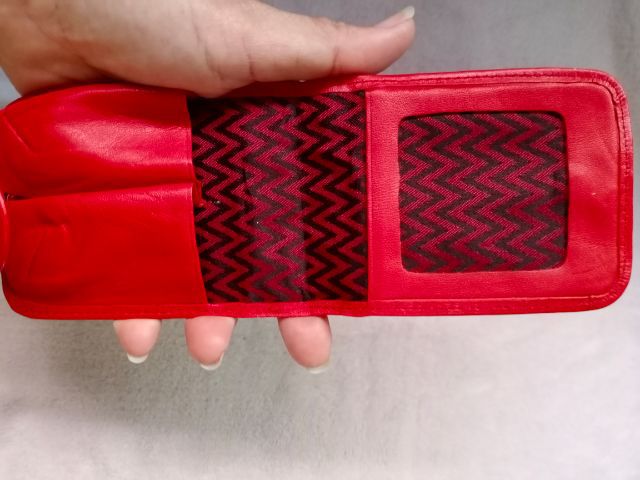 กระเป๋าหนังแท้สีแดง Giovanni valentino รูปที่ 2