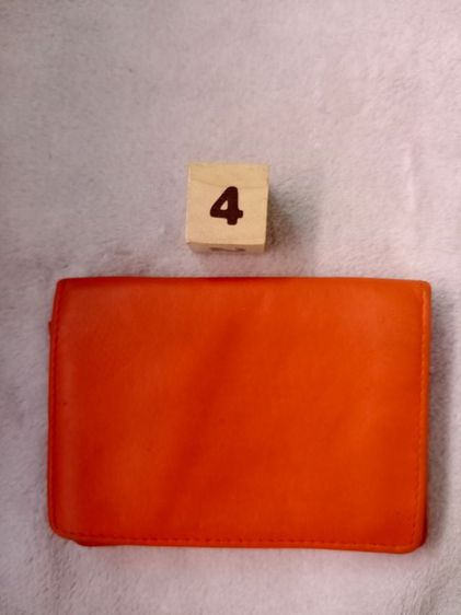 กระเป๋าใส่บัตรหนังแท้สีส้ม buxon รูปที่ 1
