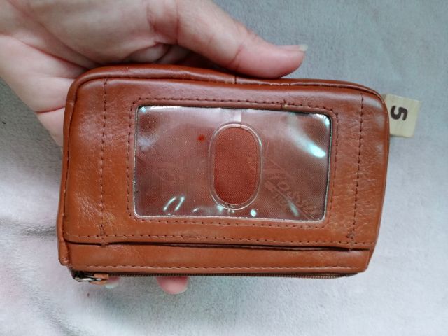 กระเป๋าใส่บัตรหนังแท้สีน้ำตาล fossil รูปที่ 3