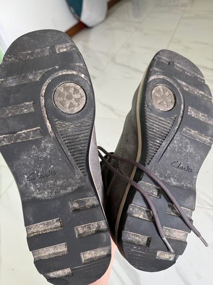 รองเท้าหุ้มข้อวินเทจ สีเทา แบรนด์อังกฤษ Clarks รูปที่ 7