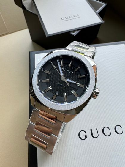 Gucci YA142312 Men's GG2570 Black Dial Quartz Watch รูปที่ 8