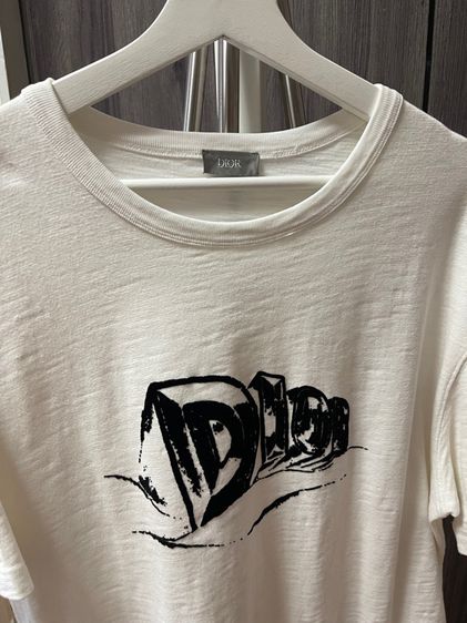 T Shirt Dior Logo White  รูปที่ 2