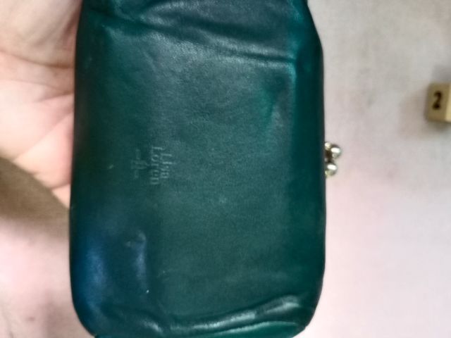 กระเป๋าเครื่องสำอางค์หนังแท้สีเขียว lisa lauren รูปที่ 2