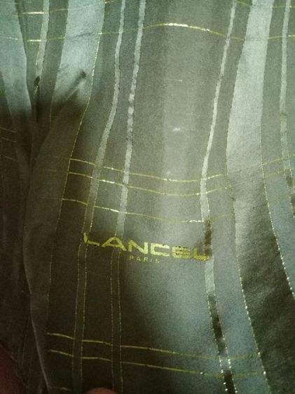 ผ้าพันคอชีฟองสีน้ำตาล lancel รูปที่ 3