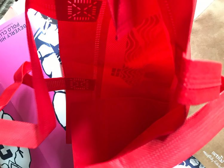 กระเป๋าถุงผ้า สีแดงสดของใหม่ รูปที่ 6