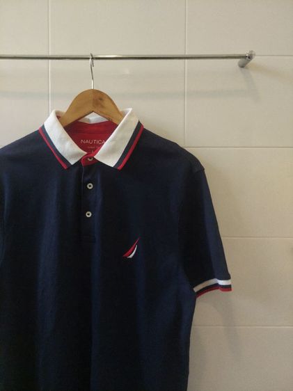 Nautica Men's Polo Shirt  Navy Blue Classic Fit  รูปที่ 2