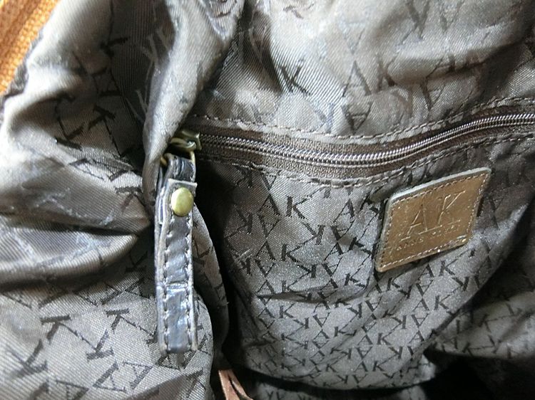 AK ANNE KLEIN แท้ กระเป๋าสะพายข้างน้ำตาลคลาสสิกสปอต รูปที่ 13