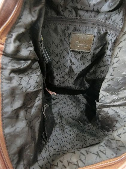 AK ANNE KLEIN แท้ กระเป๋าสะพายข้างน้ำตาลคลาสสิกสปอต รูปที่ 11