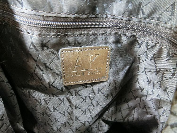 AK ANNE KLEIN แท้ กระเป๋าสะพายข้างน้ำตาลคลาสสิกสปอต รูปที่ 12