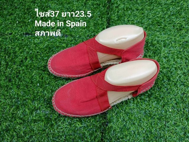 อื่นๆ รองเท้าส้นแบน ผ้า UK 4.5 | EU 37 1/3 | US 6 แดง รองเท้ามือสอง
