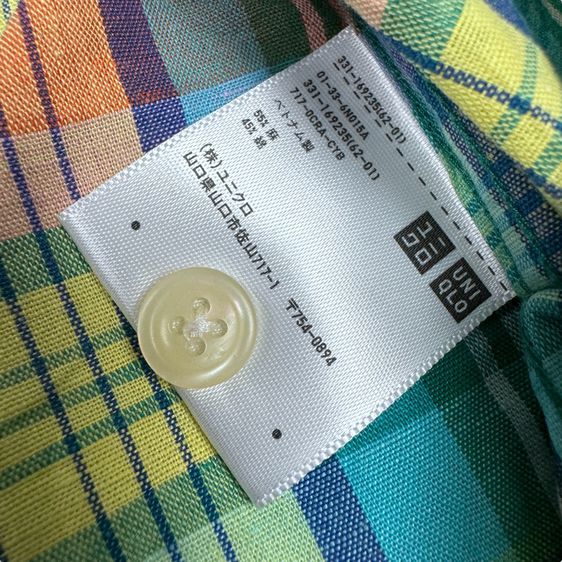 เสื้อเชิ้ต​ Uniqlo​ Linen​ มือหนึ่ง​ออกห้าง ยังไม่ได้ใส่ Size L​ รูปที่ 7