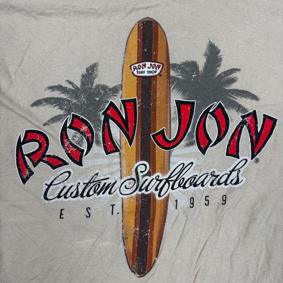 เสื้อยืดแขนยาว Ron Jon​ Custom​ Surfboard งานป้าย Size M รูปที่ 5