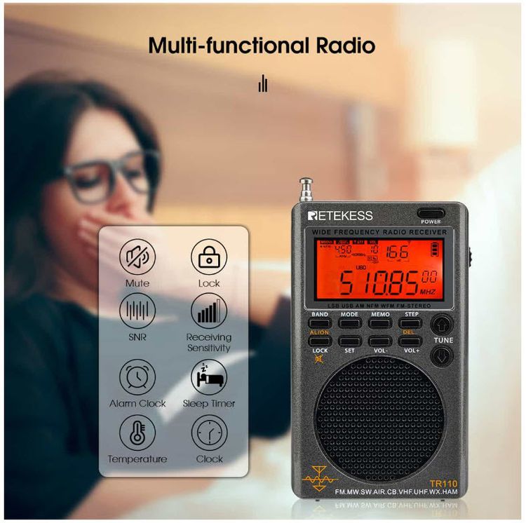 Retekess TR110 Complete Multi-Band Radio Solution Air, Land and Sea Radio with Outdoor Full-Band Antenna Set เกรดมืออาชีพ ราคาพิเศษ รูปที่ 2