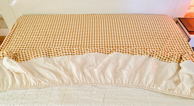 ผ้าปูที่นอนรัดมุม (แบบหนา) ขนาด 6ฟุต สีน้ำตาลลายตาราง มือสองสภาพดี สินค้าญี่ปุ่น-เกาหลีแท้ รูปที่ 7
