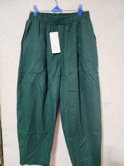 กางเกงขายาวคาโก้ มีสีเขียว  สีขาว สีน้ำตาล ผ้าลินินผสมผ้าฝ้ายเอว28"-33" หนัก60โลใส่ได้ รูปที่ 2