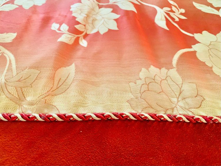 ผ้าปูที่นอนรัดมุม (แบบหนา) ขนาด 6.5-7ฟุต ผ้าทอลายสีน้ำตาลทองทอลายดอกขอบกำมะหยี่สีส้มอิฐ (สภาพใหม่) มือสองสภาพดี สินค้าญี่ปุ่น-เกาหลีแท้ รูปที่ 5
