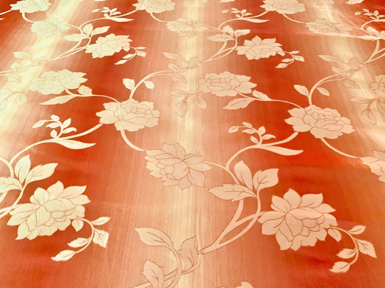 ผ้าปูที่นอนรัดมุม (แบบหนา) ขนาด 6.5-7ฟุต ผ้าทอลายสีน้ำตาลทองทอลายดอกขอบกำมะหยี่สีส้มอิฐ (สภาพใหม่) มือสองสภาพดี สินค้าญี่ปุ่น-เกาหลีแท้ รูปที่ 3