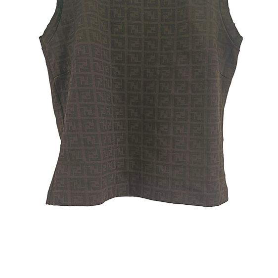 Fendi Monogram cropped tank Made In Italy รูปที่ 12