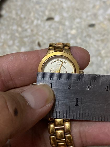 นาฬิกายี่ห้อ ALAIN DELON  ควอทซ์ งานสวิส แท้มือสอง ทองสวย สายยาวสุด 14.5 เซนติเมตร 900฿ รูปที่ 6