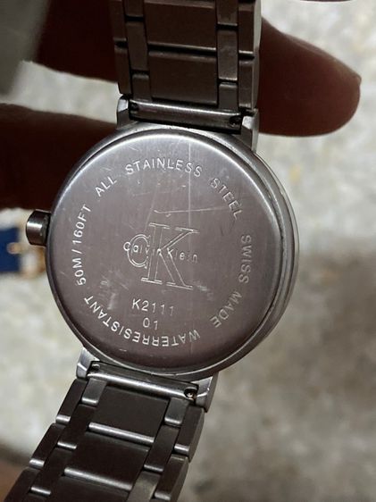 นาฬิกายี่ห้อ CALVIN  KLEIN   ck  สวิสเมด  ของแท้มือสอง สายยาว ผู้ชาย  1700฿ รูปที่ 2