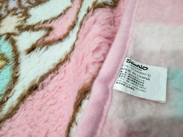ผ้าห่ม sanrio Kitty,Kiki lala  เนื่อผ้านิ่มนุ่มมาก รูปที่ 5