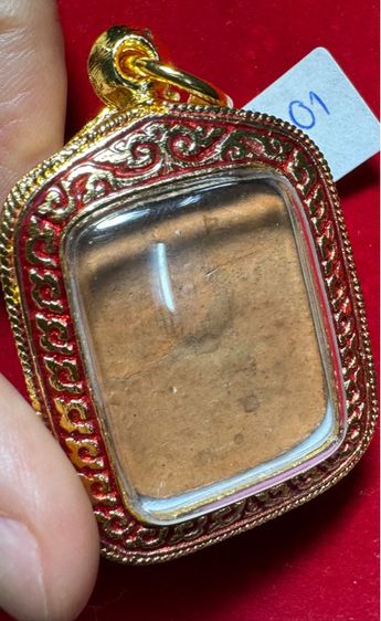 หลวงพ่อปาน วัดบางนมโค พิมพ์สมเด็จทรงไก่หางพวง ในเลี่ยมกรอบทองลงยาพร้อมใช้งาน  รูปที่ 8