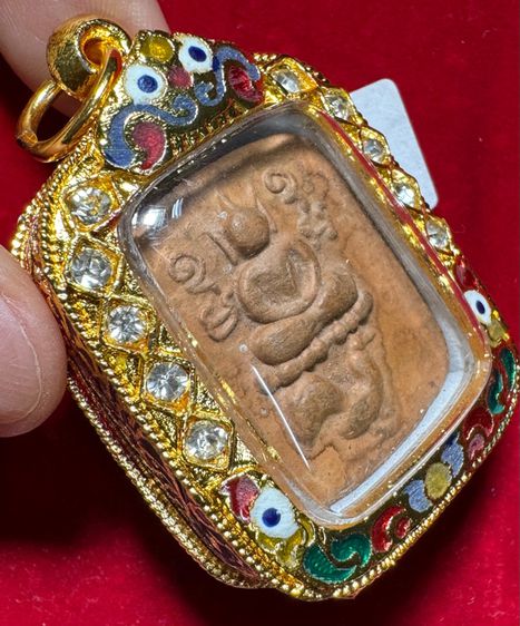 หลวงพ่อปาน วัดบางนมโค พิมพ์สมเด็จทรงไก่หางพวง ในเลี่ยมกรอบทองลงยาพร้อมใช้งาน  รูปที่ 6