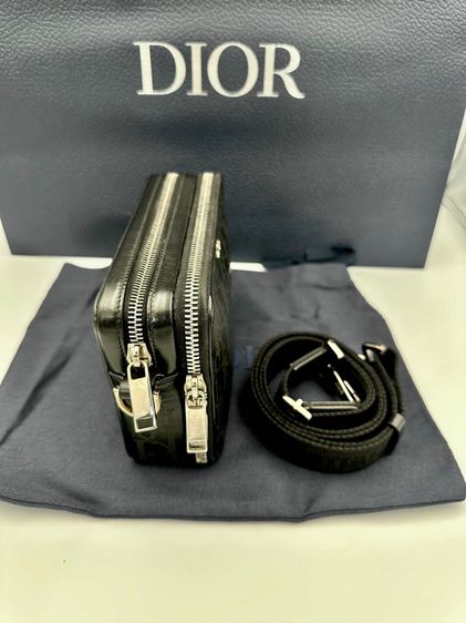 Black Dior Oblique Galaxy Leather - Pouch with Strap รูปที่ 4