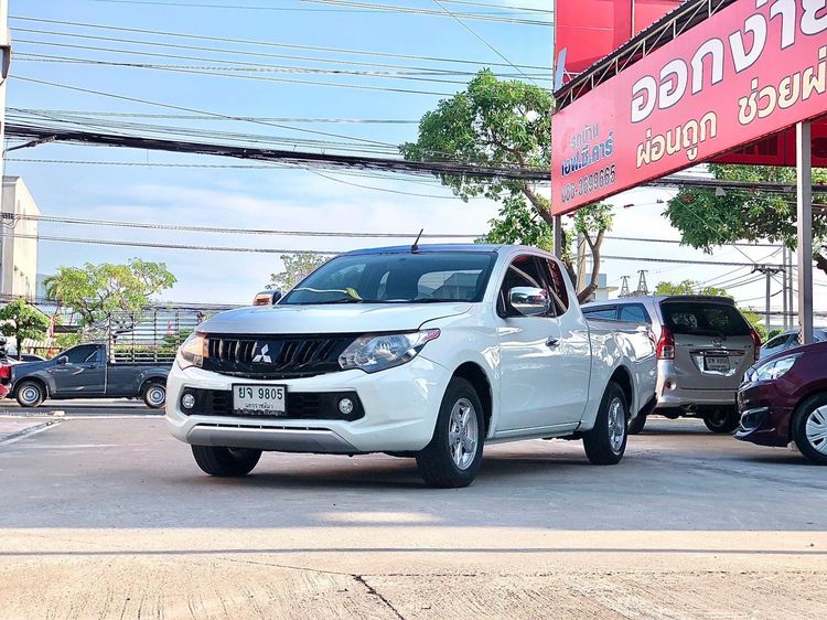 Mitsubishi Triton 2018 2.5 GLX Pickup ดีเซล ไม่ติดแก๊ส เกียร์ธรรมดา ขาว รูปที่ 1
