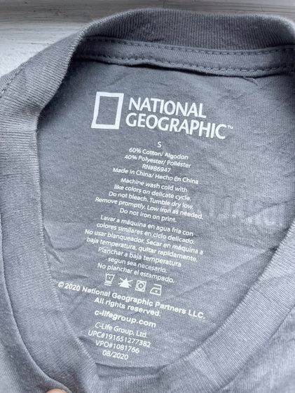 เสื้อยืดแขนยาวมือสอง NATIONAL GEOGRAPHIC LONG SLEEVE (2020) Size S มือ2 รูปที่ 7
