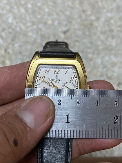 นาฬิกายี่ห้อ LOUIS  MORAIS  ควอทซ์ ของแท้มือสอง  ทองสวย สายเปลี่ยนมา  750฿ รูปที่ 5
