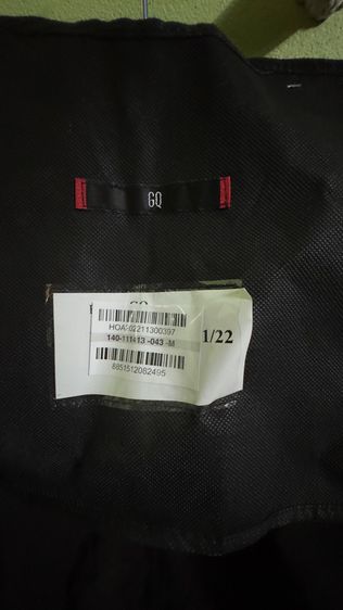GQ Essential Suits สูทผู้ชายทรงสลิม รุ่น Super TR Slim Black  สีดำ (ซักเครื่องได้) size M รูปที่ 5