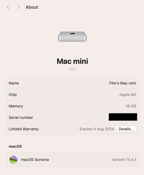 Mac mini M2 ครบกล่อง Ram 16 gb SSD 256 gb รูปที่ 2